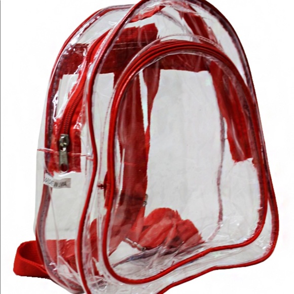 ♥️ Red Clear Backpack - Picture 2 of 2